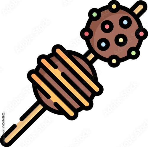 choco balls Illustration on a white background     