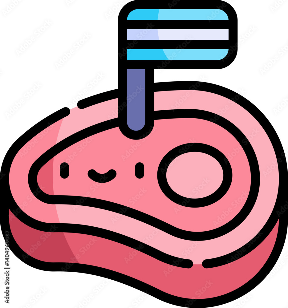 churrasco Illustration on a white background   