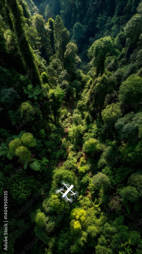 Drones with advanced lidar scan tropical rainforests, mapping biodiversity and deforestation, showcasing cutting-edge tech for nature conservation, ecological research, and forest preservation. Drones with advanced lidar scan tropical rainforests, mapping biodiversity and deforestation, showcasing cutting-edge tech for nature conservation, ecological research, and forest preservation.