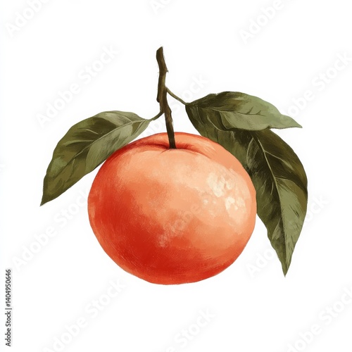 Obraz na płótnie Isolated peach on white. w salonie