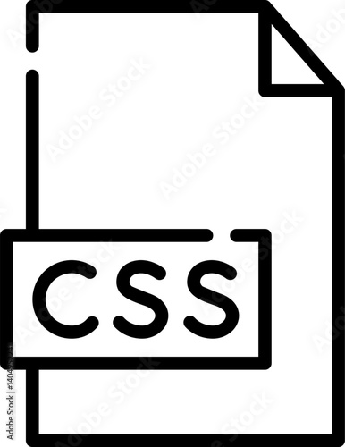 css file Illustration on a white background   