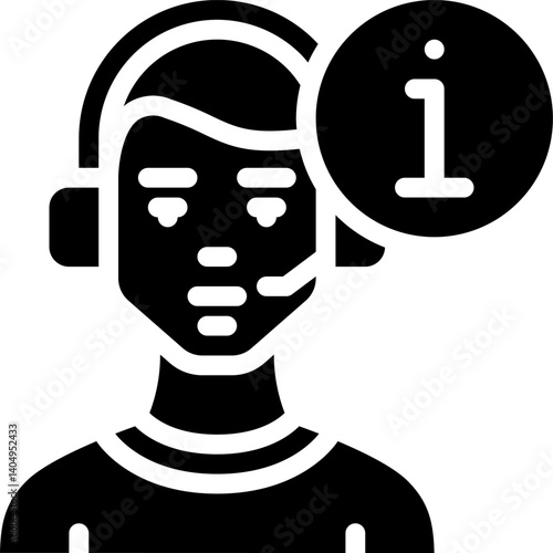 customer service agent Illustration on a white background    