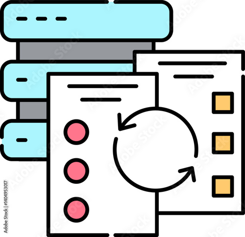 data Illustration on a white background    