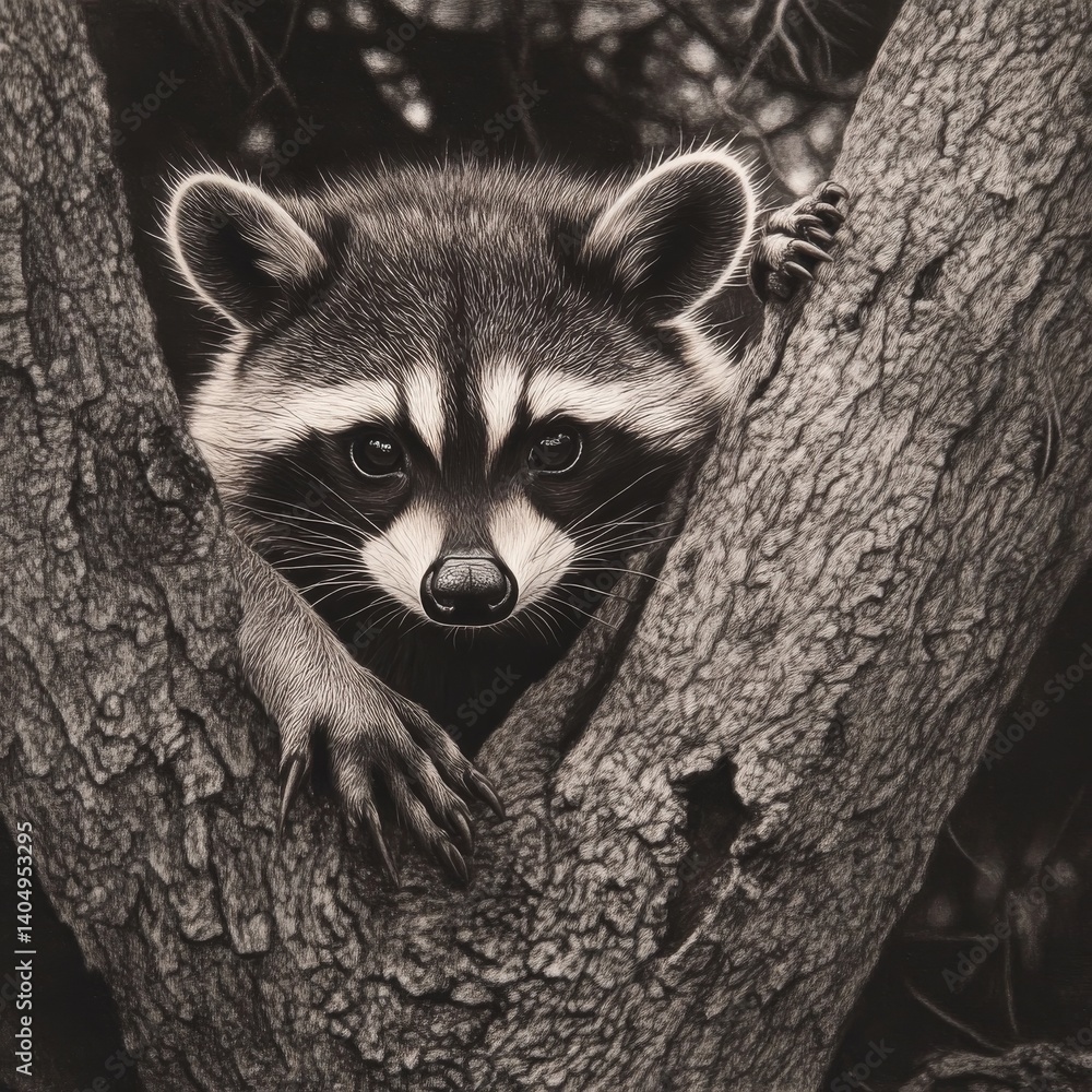 Raccoon in New Mexico, USA.