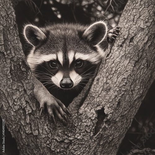 Raccoon in New Mexico, USA.