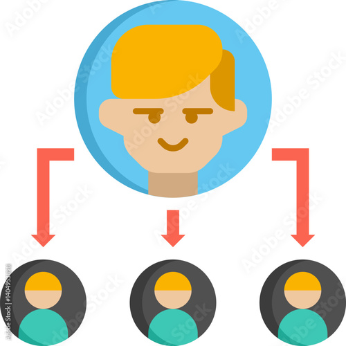 delegate Illustration on a white background  
