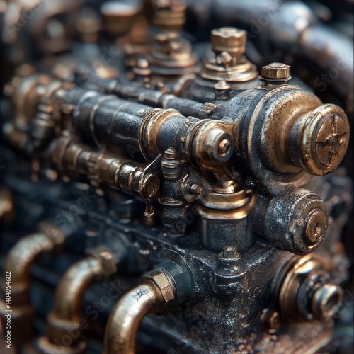 Obraz na płótnie Engine detail, shallow focus. w salonie