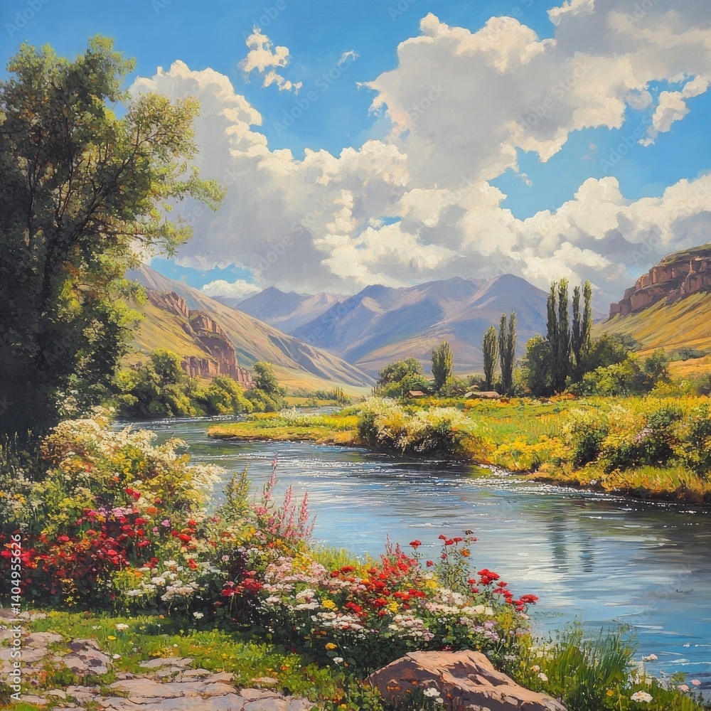 Armenian river scene.