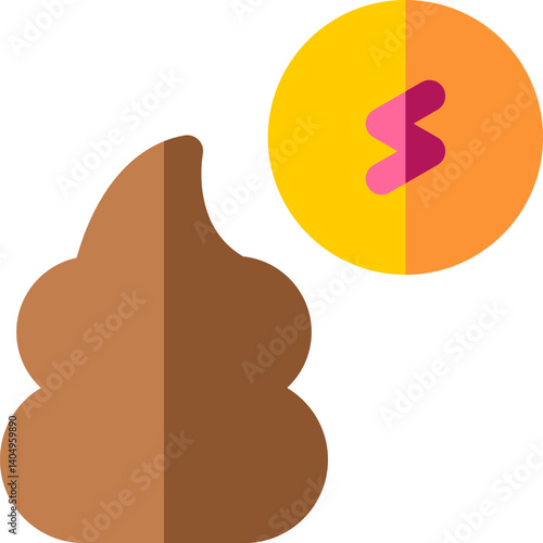 diarrhea Illustration on a white background 