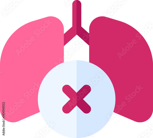 difficulty breathing Illustration on a white background     
