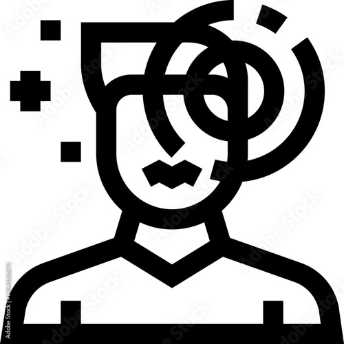 dizzy Illustration on a white background     
