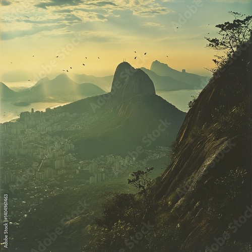 Obraz na płótnie Rio's Two Brothers mountain view. w salonie