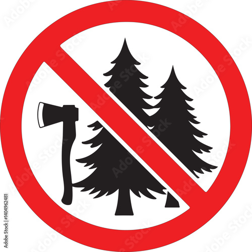 DO NOT CUT DOWN TREES sign.