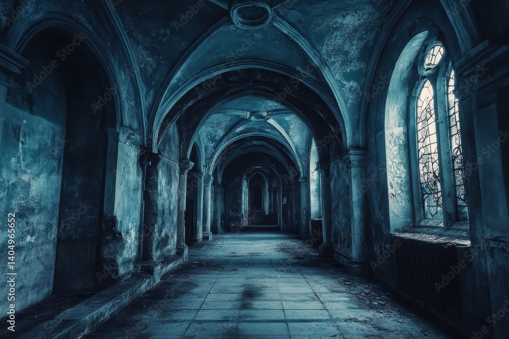 Abandoned gothic passageway Abandoned gothic passageway