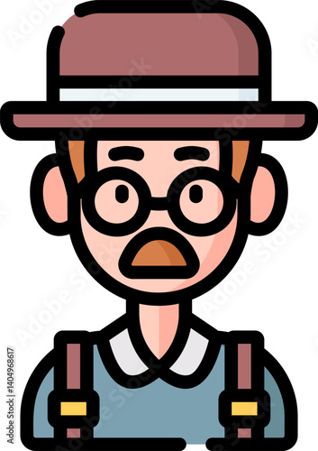 father Illustration on a white background   