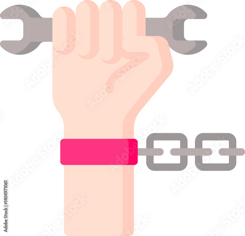 forced labour Illustration on a white background     