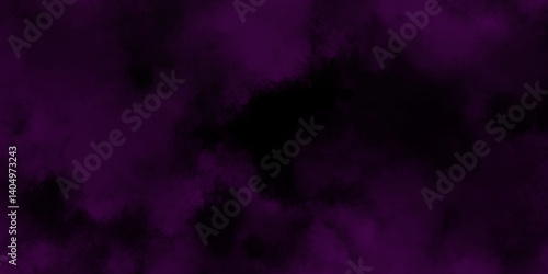 Dark abstract background with Purple grunge effect background. Purple velvet grunge texture fantasy smooth watercolor painted art design. Dark elegant Royal purple shades aquarelle paint