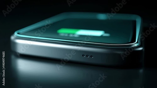 Levitating wireless charger suspended in a serene, dimly lit environment