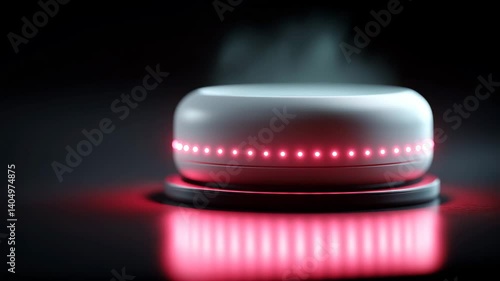 Minimalist Wireless Charging Station Floating Above Sleek Surface