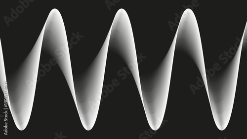 Music Equalizer. Sound Wave isolated on black background with copy space. Vector illustration