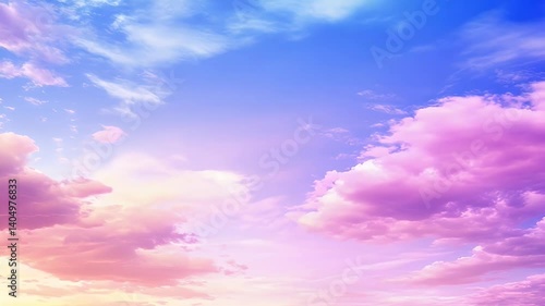 Colorful Cloudy Sky at Dawn with Soft Pastel Tones and Gradients
