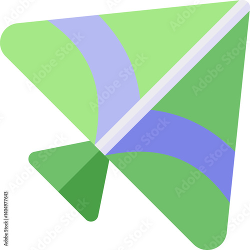 hang gliding Illustration on a white background     