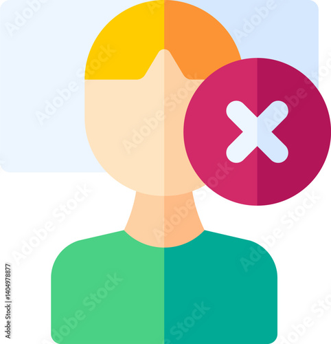 inability to move Illustration on a white background     