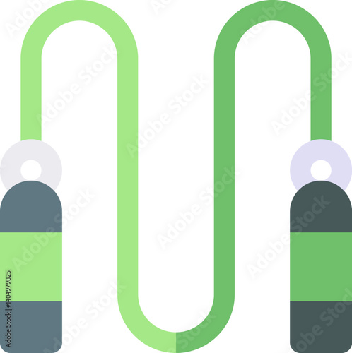 jumping rope Illustration on a white background     