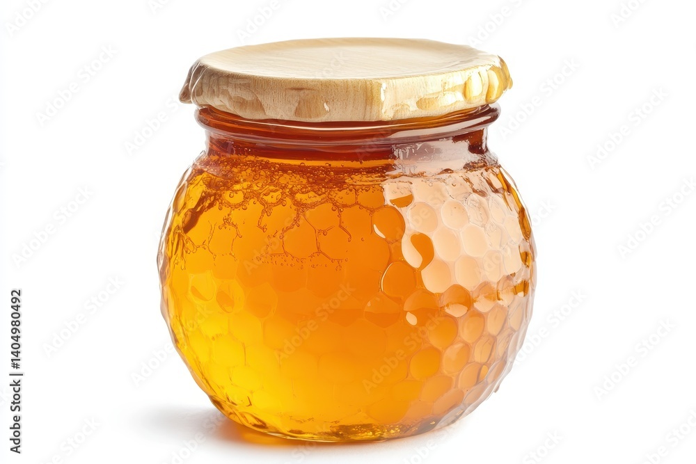 Honey in glass jar Honey in glass jar