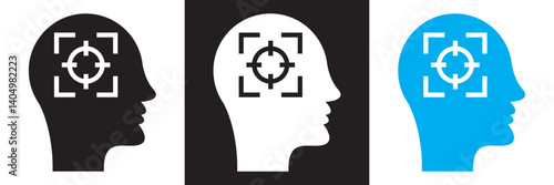 Focus icon concentration. Vector for websites, mobile interfaces, presentations, banner, visual branding etc. Vector illustration. EPS 10