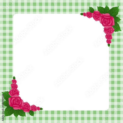 Frame,Rose Frame,Checkerboard background,Checkerboard frame