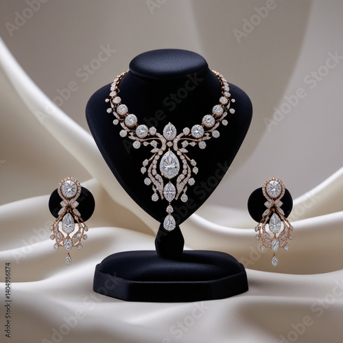 necklace and earrings