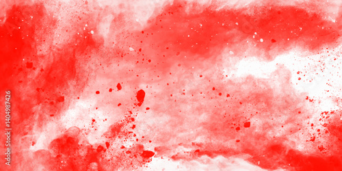 Abstract red water color hand painted art victor illustration .red painted smoky textured white color powder explosion. white and red Smoke background elegant luxury space with stars.