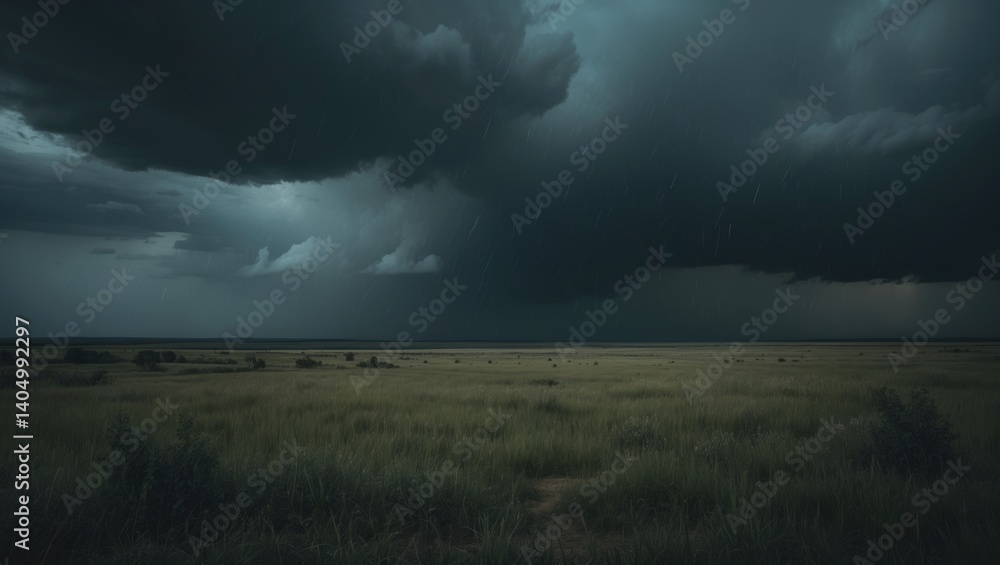 Fototapeta premium We enjoyed a breathtaking view of a magnificent thunderstorm near the State Park.