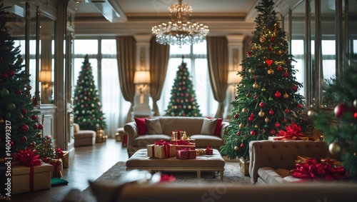 Wallpaper Mural Luxury style living room adorned for New Year's celebration Torontodigital.ca