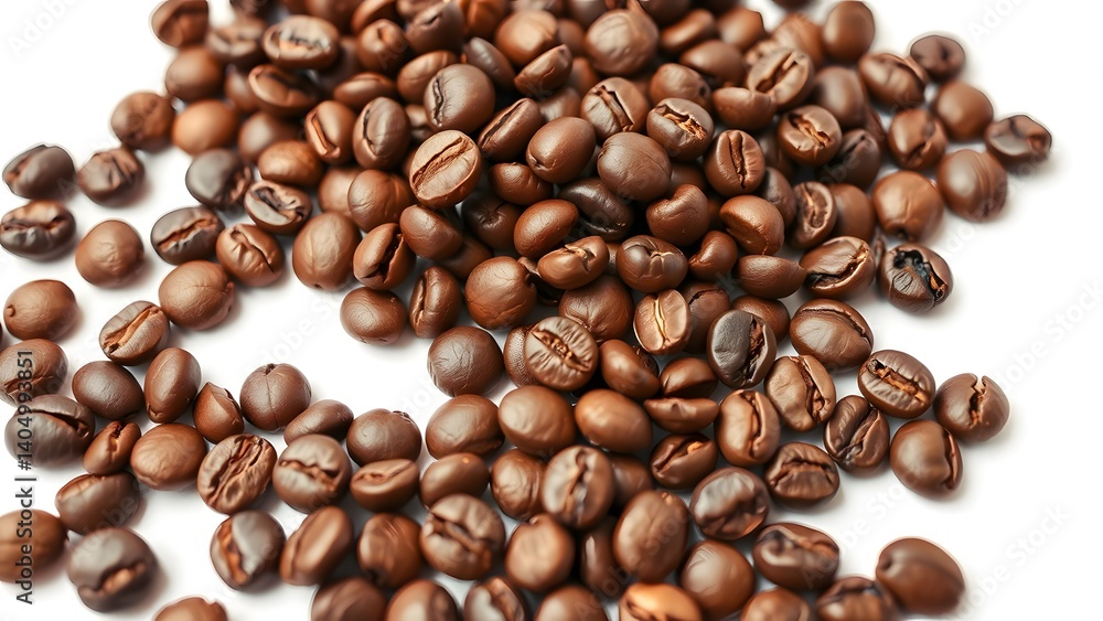 coffee beans on white background coffee beans on white background