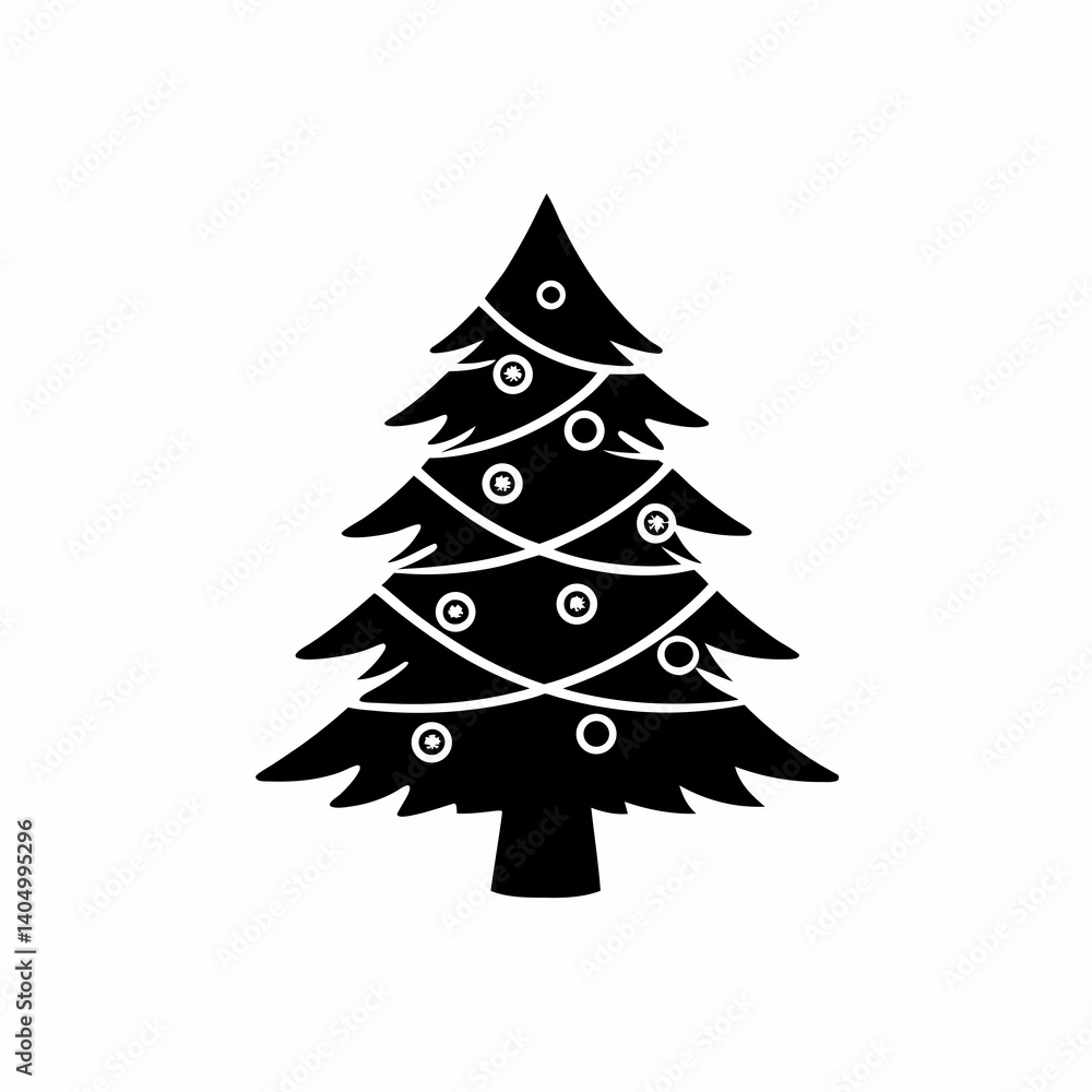 Fototapeta premium creative details Christmas Tree Icon Vector Illustration