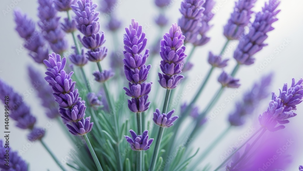 Naklejka premium Natural lavender blooms set against a background