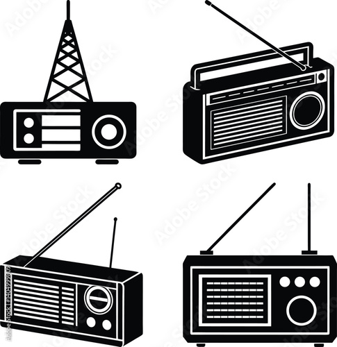 Radio Receiver silhouette vector