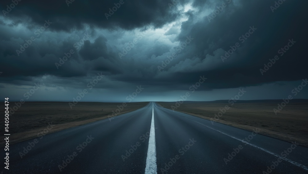 Fototapeta premium Shallow focus on the asphalt road