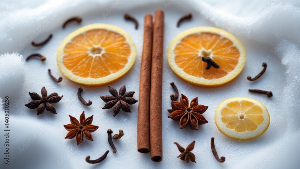 Isolated set of mulled wine ingredients on a background. Isolated set of mulled wine ingredients on a background.