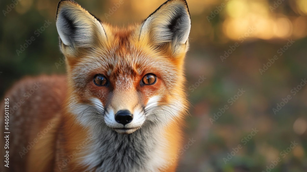 Fototapeta premium Red fox portrait in natural habitat