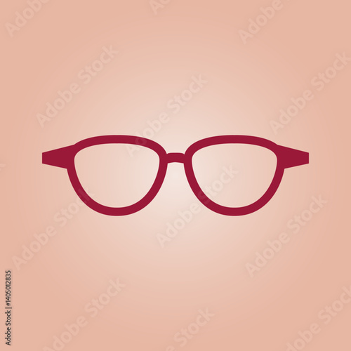 Glasses trendy icon gallant abstract vector illustration colorful artwork lovely design