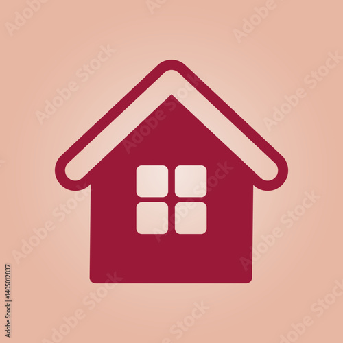 Home trendy icon gallant abstract vector illustration colorful artwork lovely design