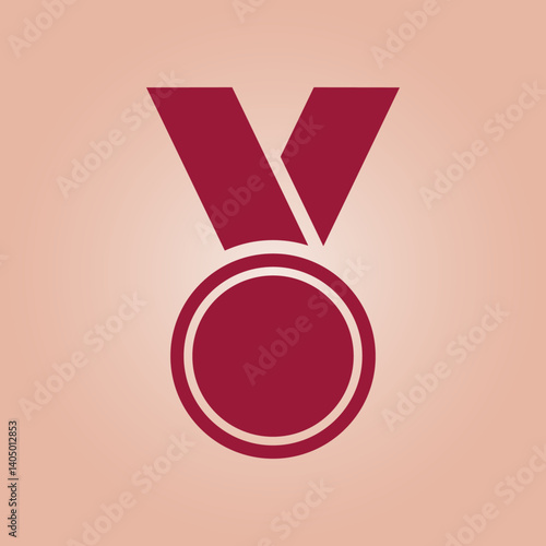 Medal trendy icon gallant abstract vector illustration colorful artwork lovely design