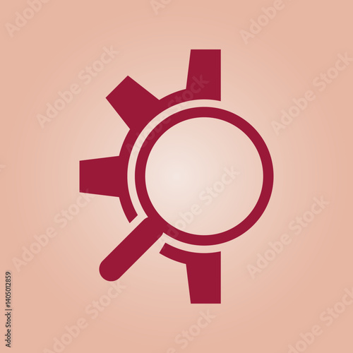Magnifying glass trendy icon gallant abstract vector illustration colorful artwork lovely design