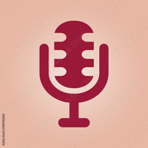 Microphone trendy icon gallant abstract vector illustration colorful artwork lovely design