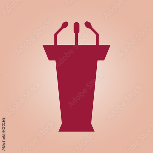 Podium trendy icon gallant abstract vector illustration colorful artwork lovely design