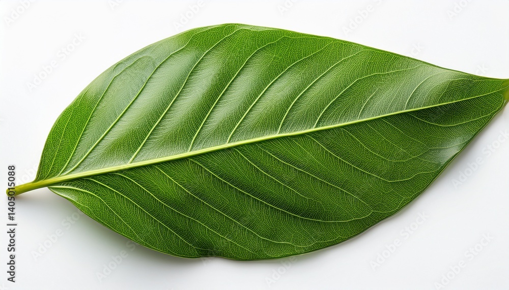 Fototapeta premium Fresh Leaves on White Background