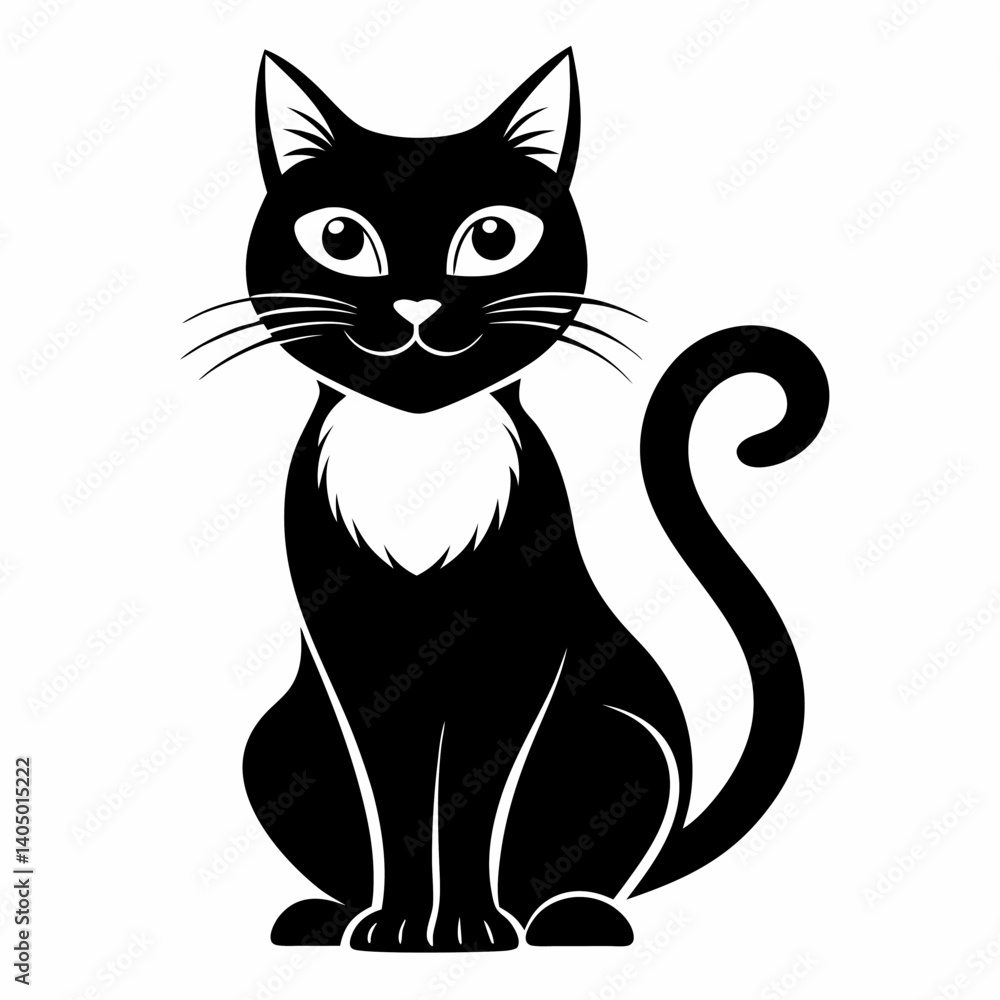 black cat cartoon, black cat vector, icon vector illustration, cat silhouette of a cat isolated on a white background, eps, vector black cat cartoon, black cat vector, icon vector illustration, cat silhouette of a cat isolated on a white background, eps, vector